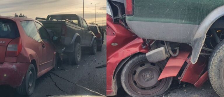 Κρήτη | Καραμπόλα τεσσάρων οχημάτων στον ΒΟΑΚ: Αυτοκίνητο «καρφώθηκε» σε αγροτικό | Photos