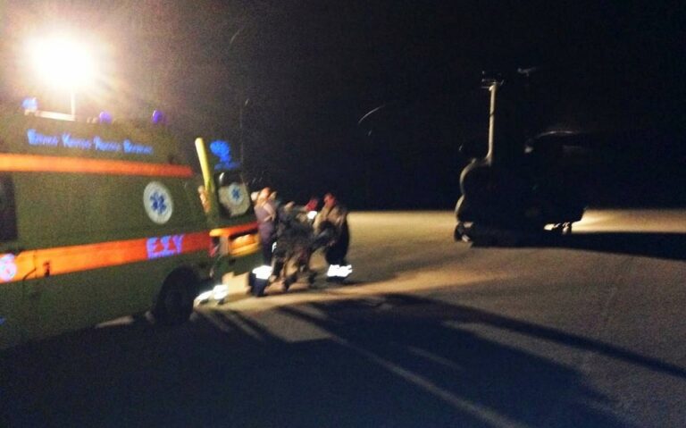 Αεροδιακομιδή γυναίκας από τη Ρόδο στον Άγιο Νικόλαο – Νοσηλεύεται στη ΜΕΘ