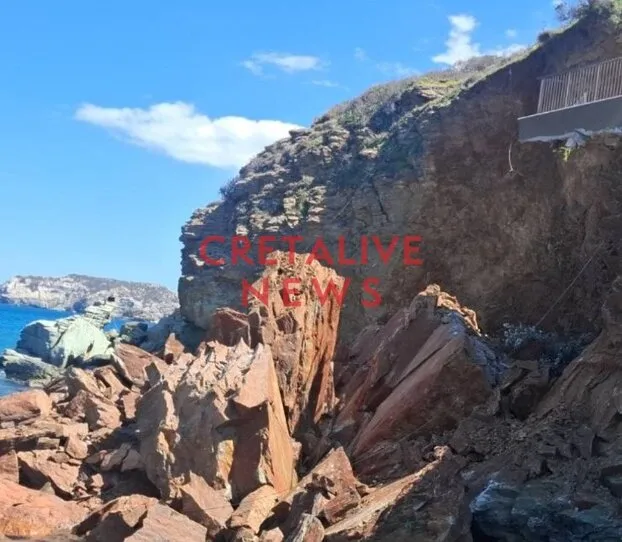 Μεγάλη κατολίσθηση στην Αγία Πελαγία: Αποκολλήθηκε μπαλκόνι ξενοδοχείου, κομμάτι από βουνό έπεσε στη θάλασσα!