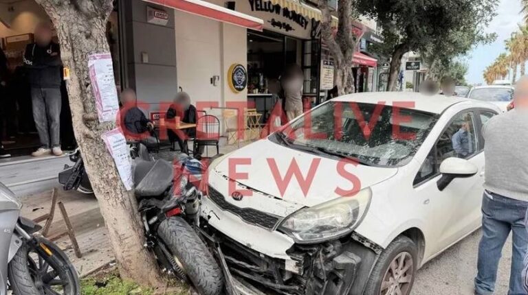 Κρήτη | Πήρε σβάρνα παρκαρισμένα ΙΧ και δίκυκλα σε κεντρικό δρόμο του Ηρακλείου – Ανέβηκε στο πεζοδρόμιο | Photo+Video