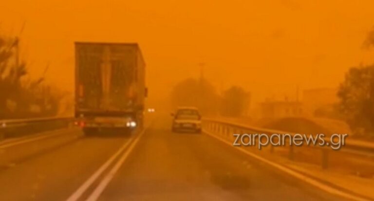 Κρήτη | Οδηγός φορτηγού στην εθνική σε επικίνδυνη προσπέραση και εν μέσω αφρικανικής σκόνης | Video