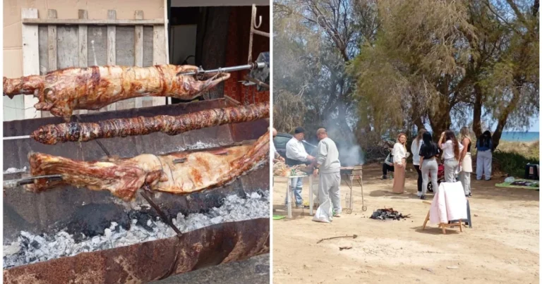 Το Ηράκλειο σουβλίζει ακόμη και… στην παραλία – Σύμμαχος ο καιρός και η καλή διάθεση